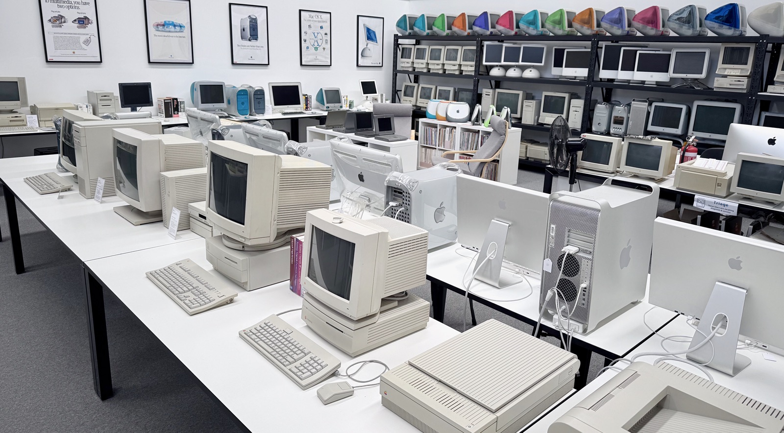 MAC Museum gallery with vintage Apple computers on display
